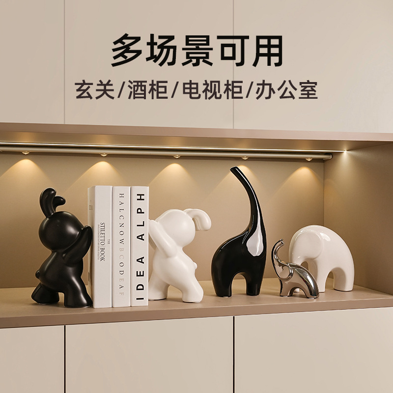 Fawn Ornaments Light Luxury Home Tv Cabinet Wine Cabinet Sideboard Decoration Living Room Modern Entrance Sense