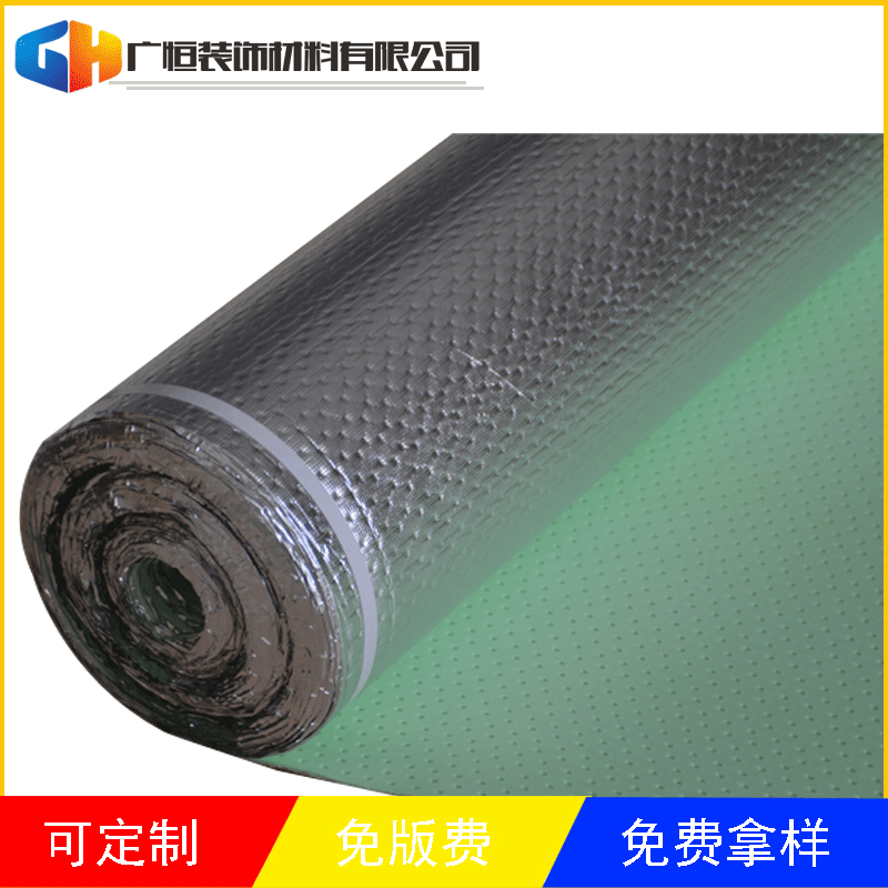 Factory sales 2mm green IXPE coated aluminum foil floor heating geothermal floor membrane moisture-proof silent mat