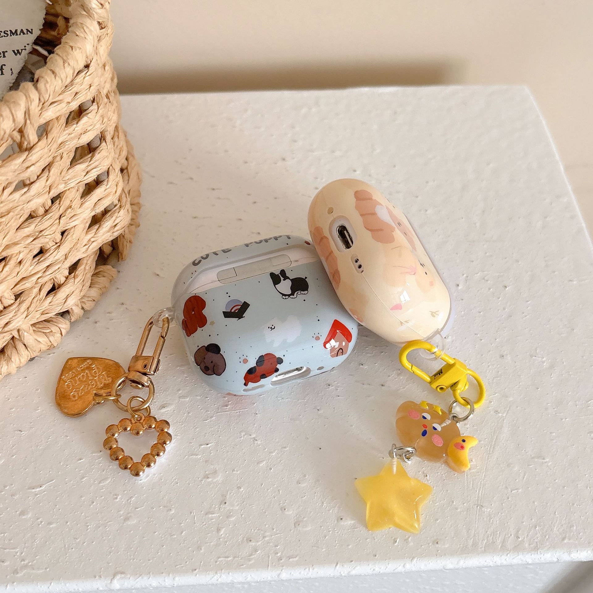 Airpodspro3 Protective Cover Earphone Shell Apple Second and Third Generation High-End Cartoon Bluetooth Headset Compartment Shell