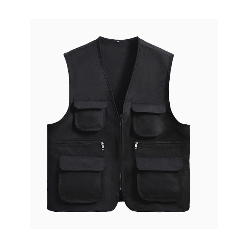 Volunteer Vest Workwear Labor Protection Repair Workwear Photography Multi-Pocket Vest with Printed Logo Construction Site Vest