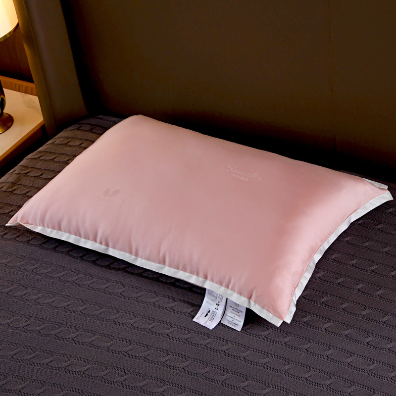 Silk Protein Pillow Super Soft Neck Protection Low Pillow Home Sleep Aid Pillow Core Single Thin Pillow