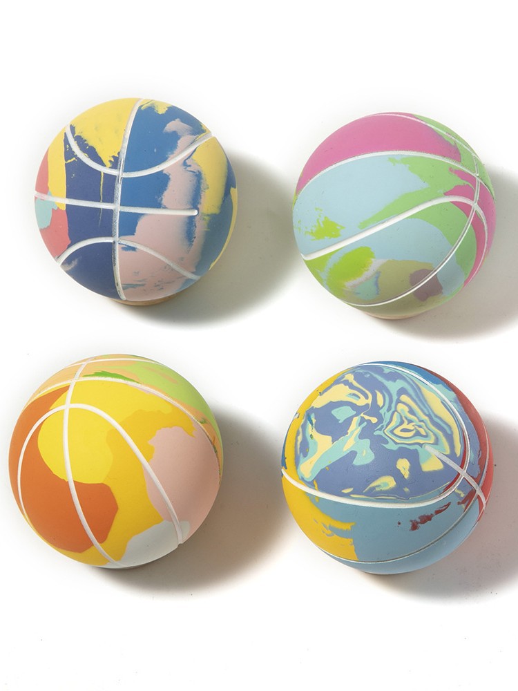 6cm super high elastic mini hollow ball decompression ball rubber hollow basketball children's toy small basketball