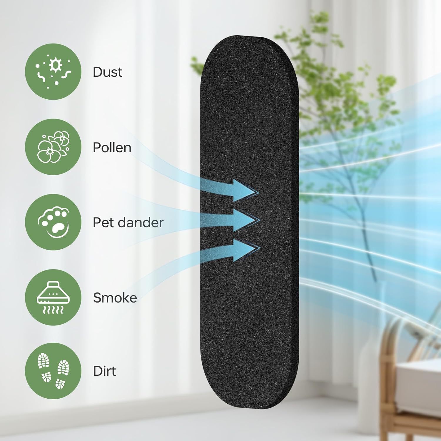 Wholesale Ceiling Fan Activated Carbon Fiber Filter Cotton Air Conditioner Wind Deflector Fan Blade Adsorption Dust-Proof Sponge Purifier