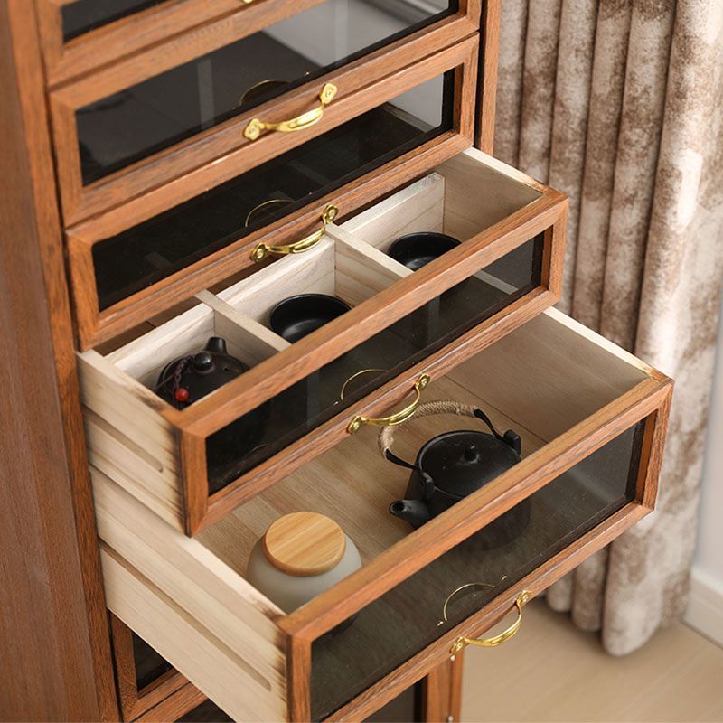 Solid Wood Tea Cabinet, Office Tea Set Cabinet, Dental Cabinet, Drawer-Type Storage Side Cabinet, Chinese Medicine Cabinet, Small Household Storage Cabinet
