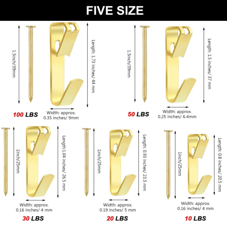 Cross-border explosions American photo frame hook creative hook metal painting hardware accessories Amazon e-commerce