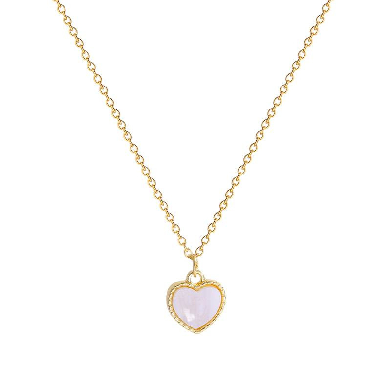 Heart-Shaped Titanium Steel Necklace for Women, Korean Dongdaemun Minimalist Style, Versatile Clavicle Chain, Light Luxury Niche Choker