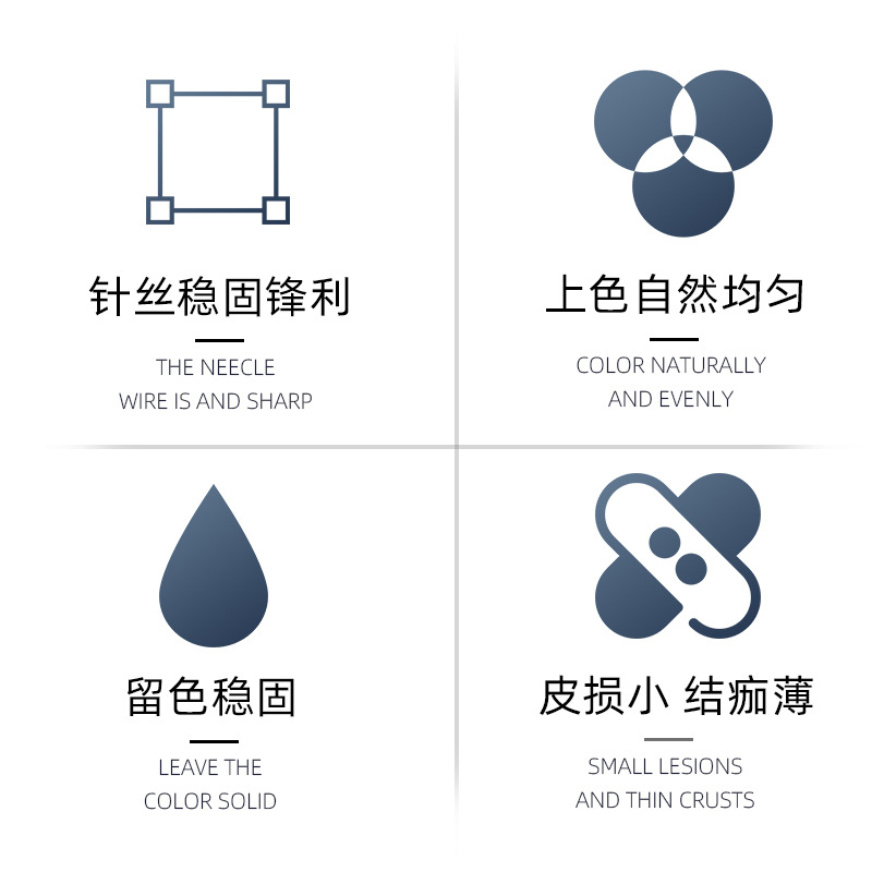 Curved Embroidery Needle Piece Double Row 15 Pattern Embroidery Needle Piece Handmade Fog Eyebrow Needle Three Rows Quick Coloring Semi-Permanent Supplies Eyebrow Tattoo