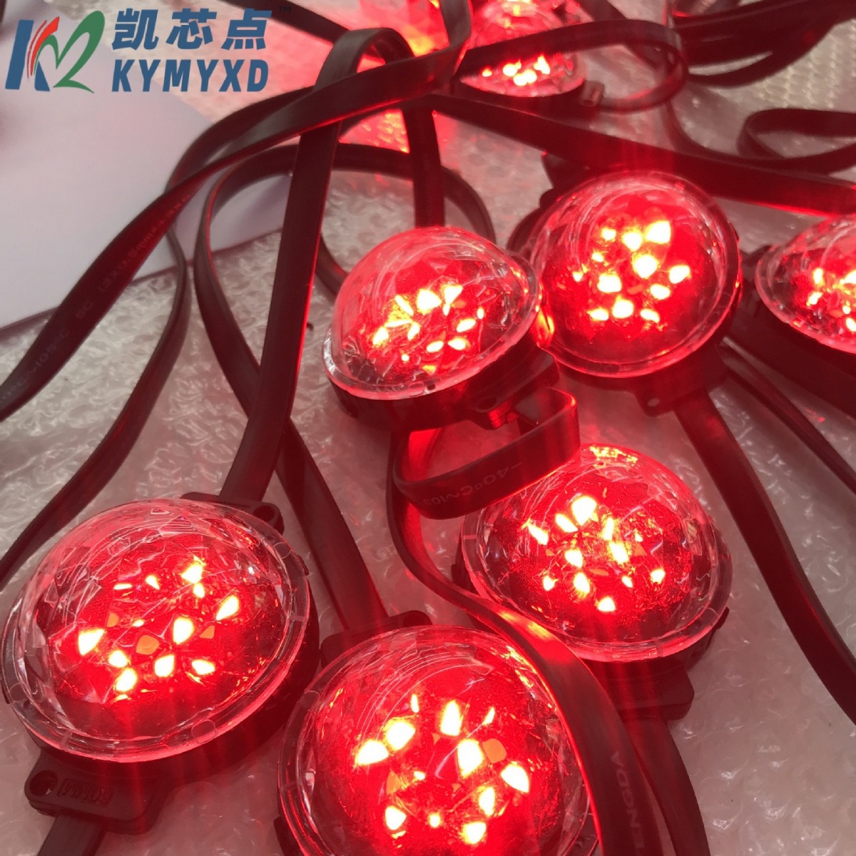 Customized 5cm Point Light Source Dmx512 Rgbw Colorful Running Light Tower Building Lighting Led Light Bulb String Customization