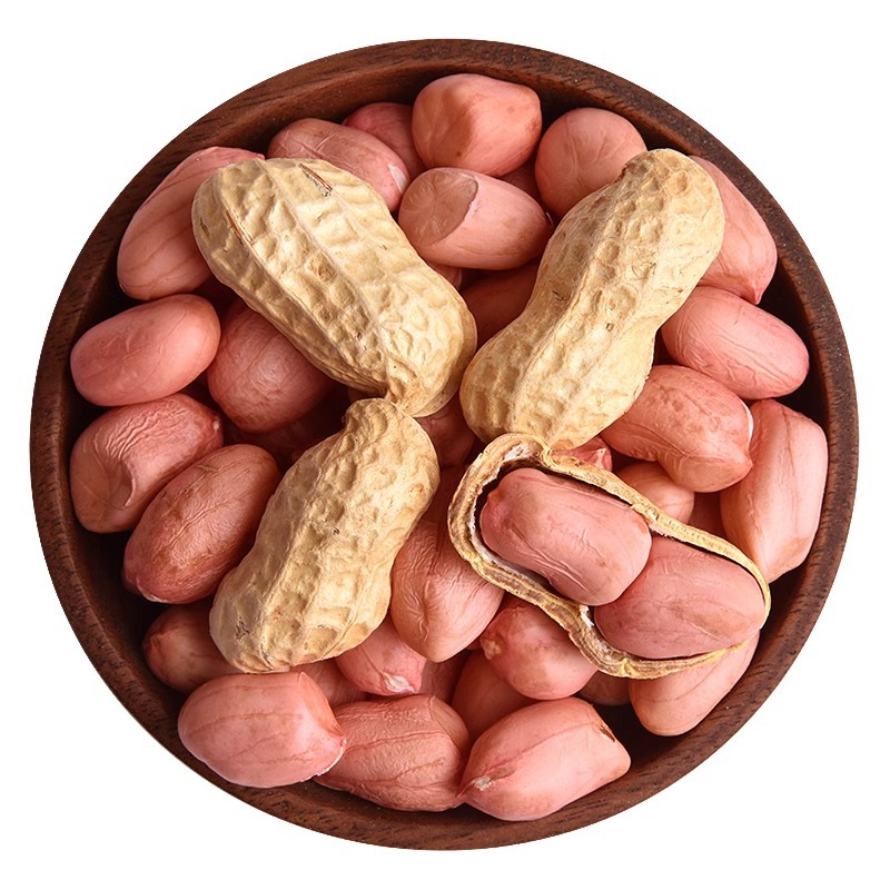 High-Quality Henan Red-Skinned Peanuts, New Goods, Shelled Large Fruits, Farmhouse Sun-Dried Peanut Seeds, Commercial Bulk Wholesale
