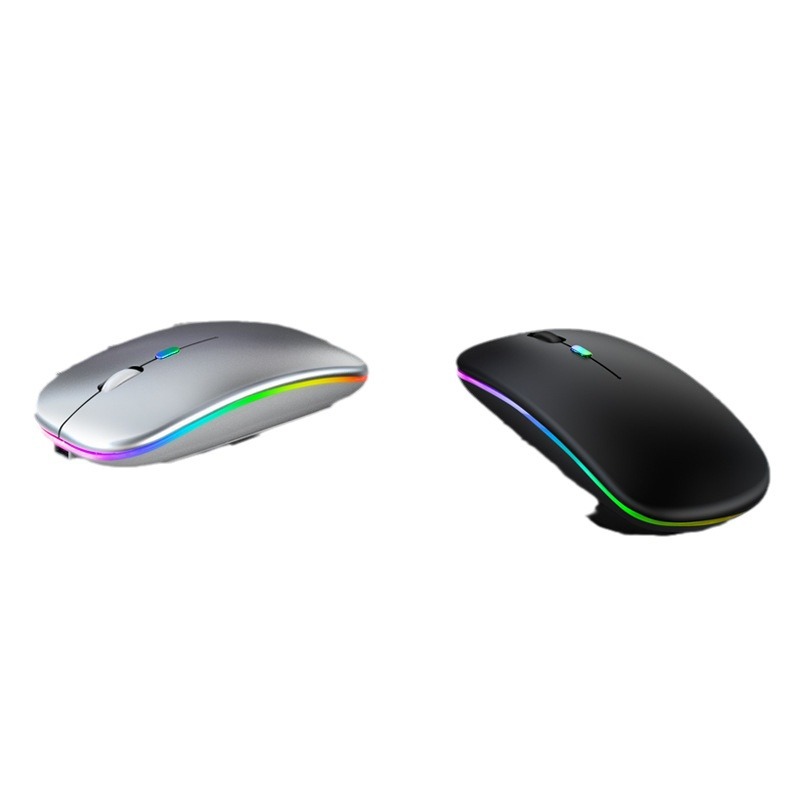 New Bluetooth Dual-Mode Charging Mouse 5.0 Silent Silent Laptop Game Girls 2.4g Wireless Mouse Glow