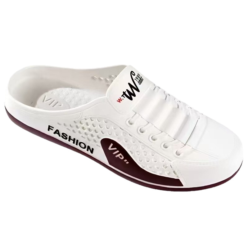 Baotou Half Slippers Summer Business Men's New Breathable Mesh Shoes Slip-On Lazy Fashion Outer Wear Beach Sandals Non-Slip