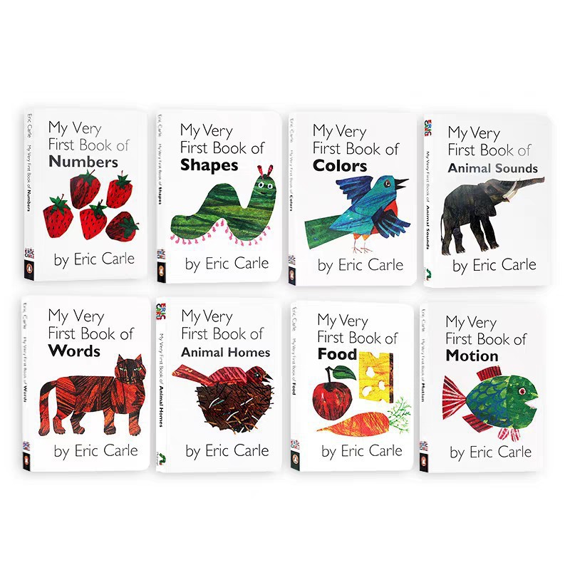 Английский оригинал Моя первая книга Картонная книга 8 Эрик Карл Карр Дедушка Картонная книга