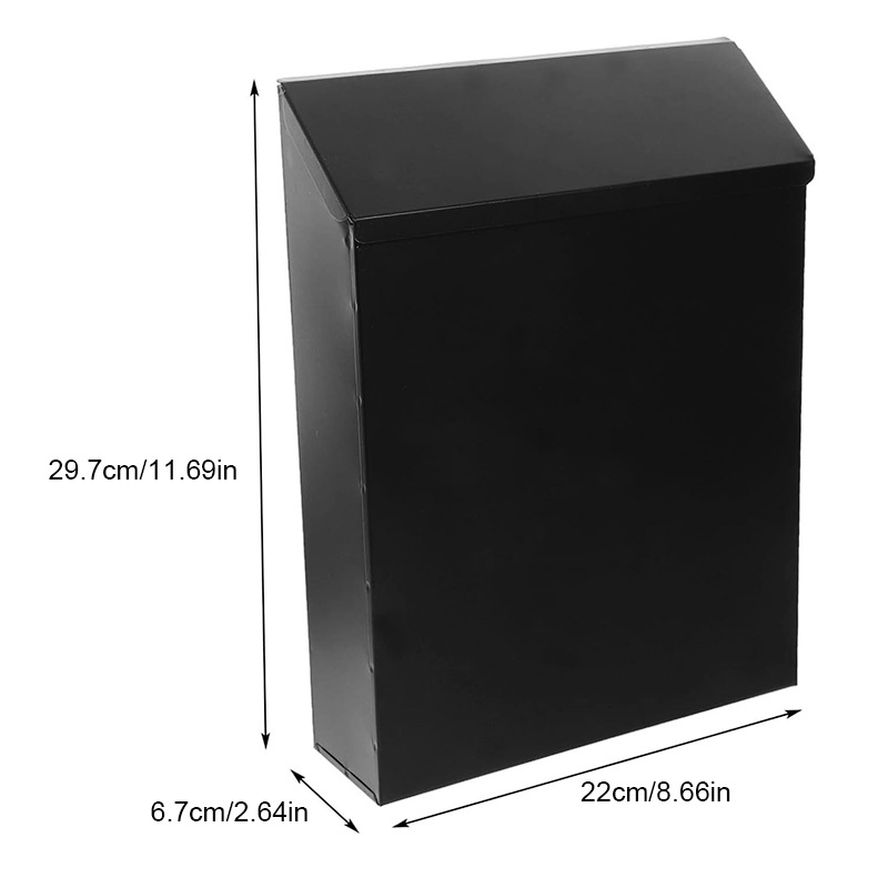 Cross-border hot-selling mailbox with lock courtyard door country style iron simple wall-mounted letter box multi-color optional