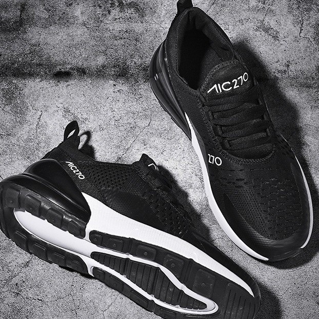 Cross-Border New Large Size Full-Length Air-Cushion Shoes Shock-Absorbing Running Shoes Couples Soft-Soled Running Sports Casual Shoes for Men and Women