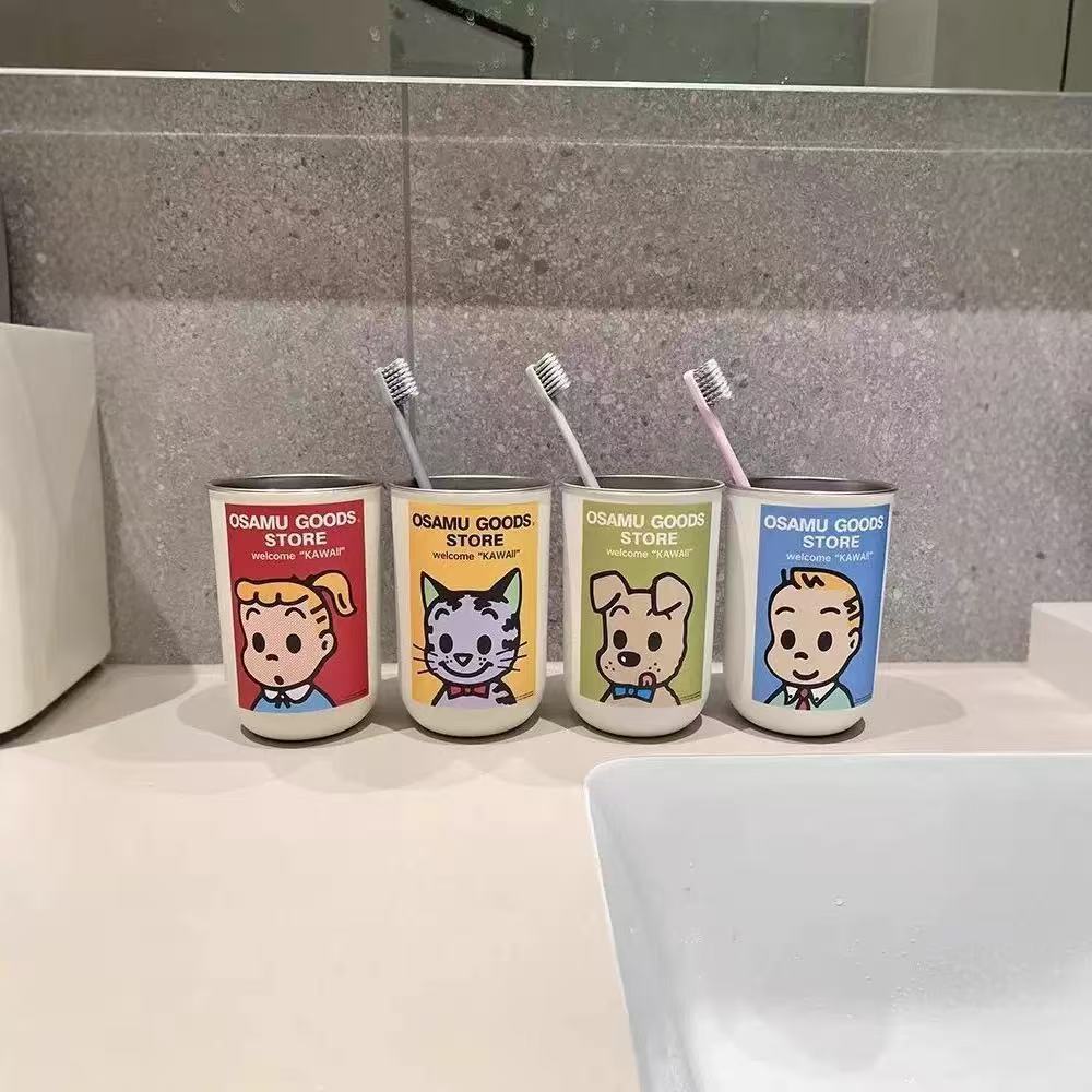 304 Stainless Steel Water Cup, High-Looking Double-Layer Outdoor Camping Style Portable Cup, Cartoon Cup, Mouthwash Cup, Beer Cup