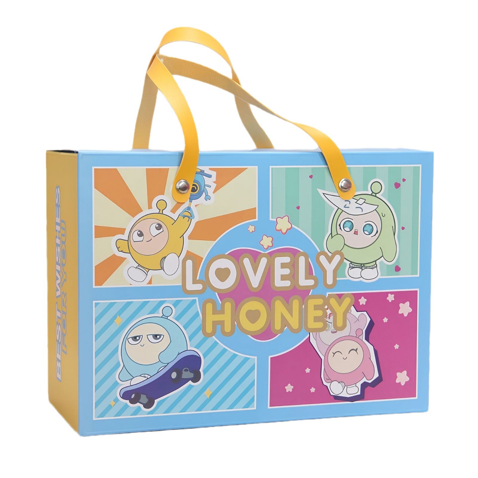 Baby Full Moon Return Gift Box Portable Gift Empty Box Children's One-Year-Old Cartoon Birthday Accompanying Gift Box Happy Egg Noodles