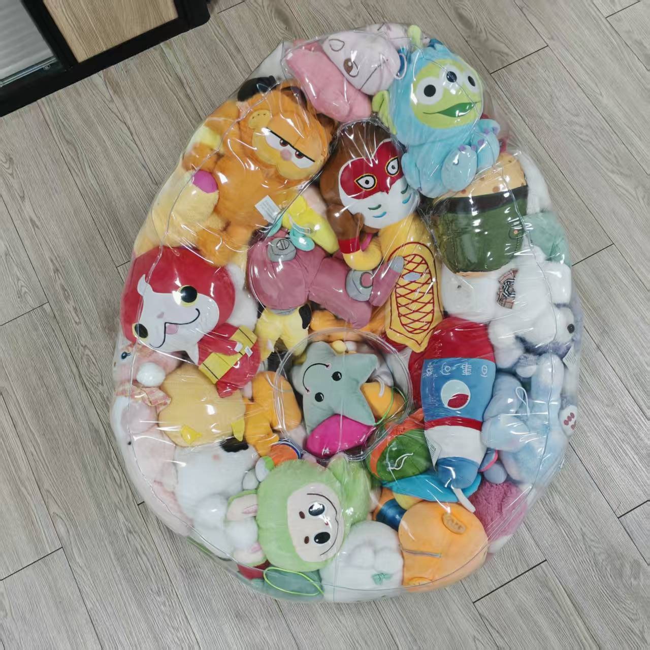 Sofa Cover Doll Transparent Storage Creative Zipper Drop-In Doll Eye Outer Opening Sofa Storage