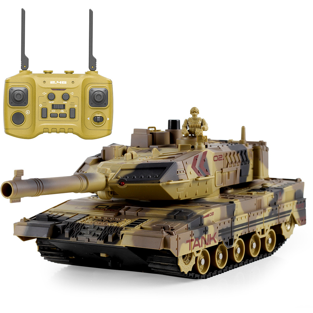 Cross-Border Tracked Simulated Remote Control Tank with Firing and Spraying Features, Remote Control Car Battle Armor Vehicle Model Toy for Children
