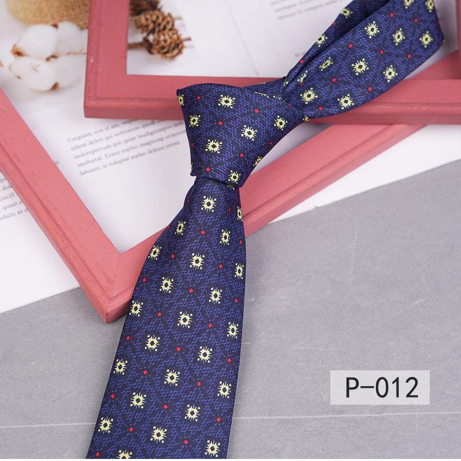 Printed 8cm Hand Tie Tie Casual Dating Wedding Groom Red Pattern Floral Vintage Fashion Factory Direct Supply