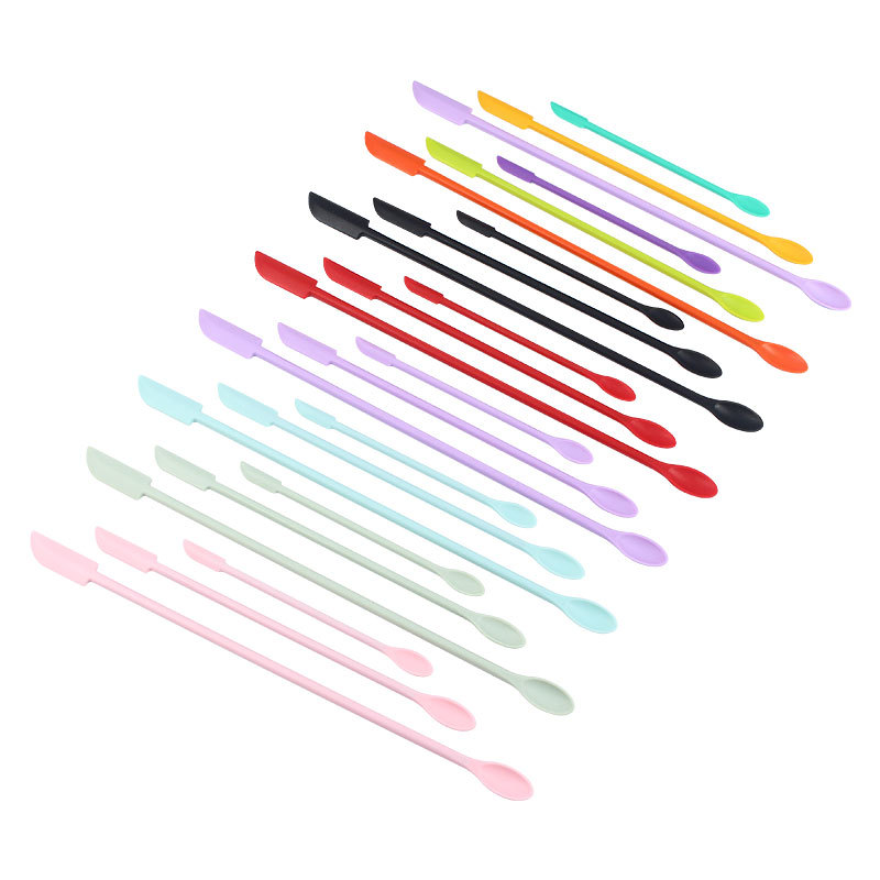 Silicone Digging Spoon New Mini Silicone Small Tip Scraper Cosmetic Bottle Scraper Set Jam Scraper 3 Pieces Set