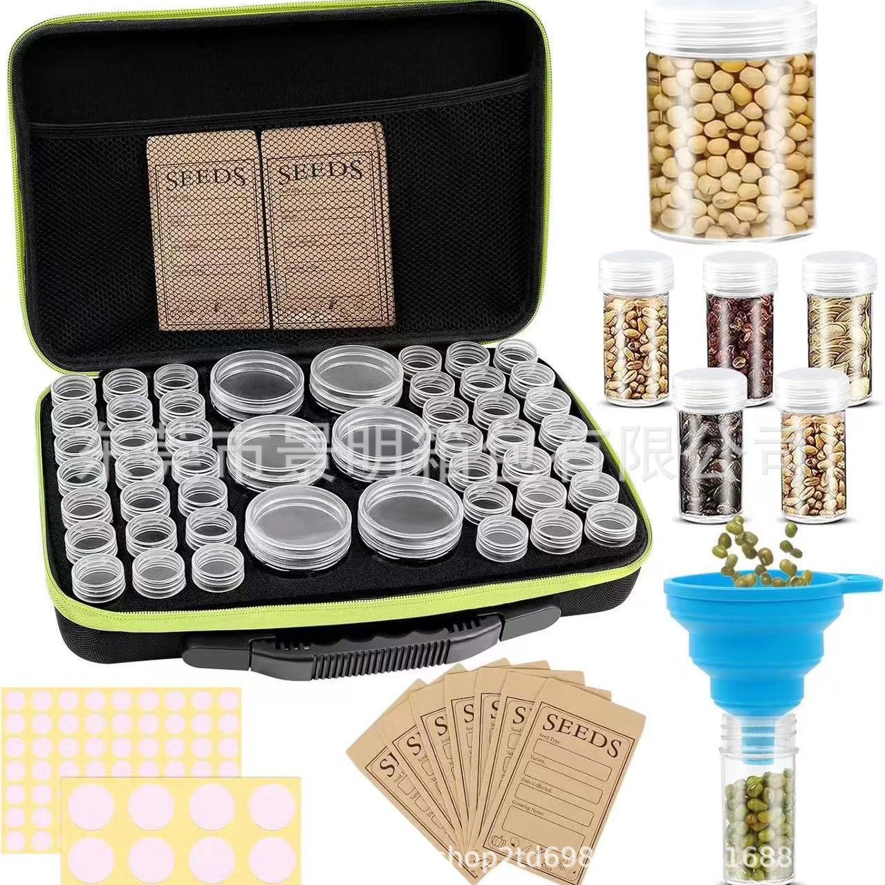 New Seed and Grain Storage Bottle Organizer Tool Portable Grain Bottle Organizer with 48 Compartments