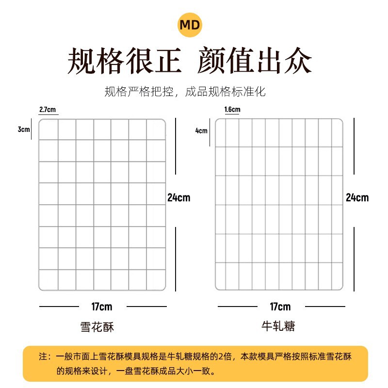 Snowflake Crisp Mold Nougat Special Live Bottom Cooling Shaping Plate Handmade DIY Material Household Baking Tool
