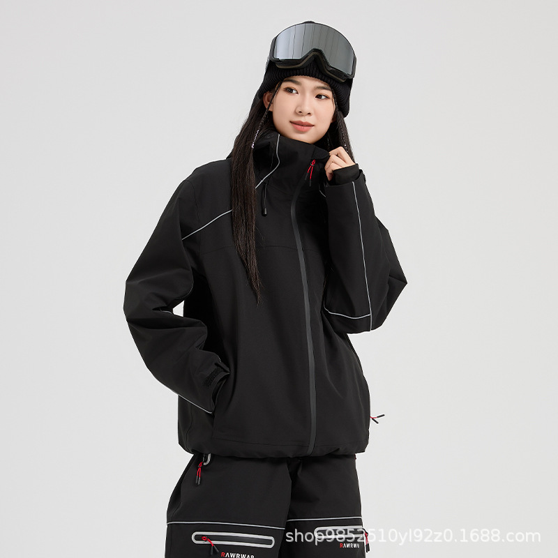New Ski Clothing for Men and Women, Professional 3L Outdoor Equipment, Windproof, Waterproof and Warm Winter Hard Shell Jacket