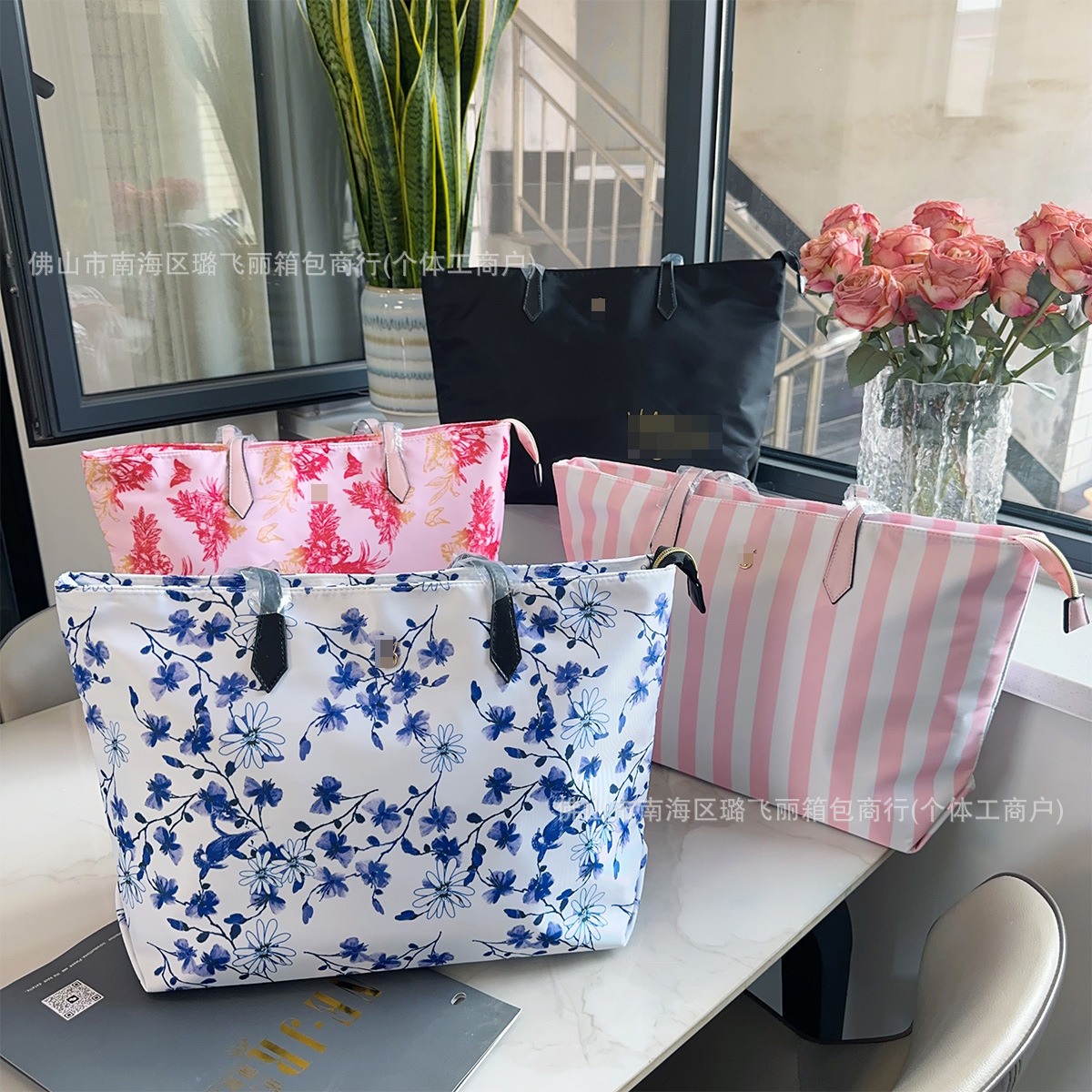 Сумка из PU для женщин, модная шоппер с растительным принтом