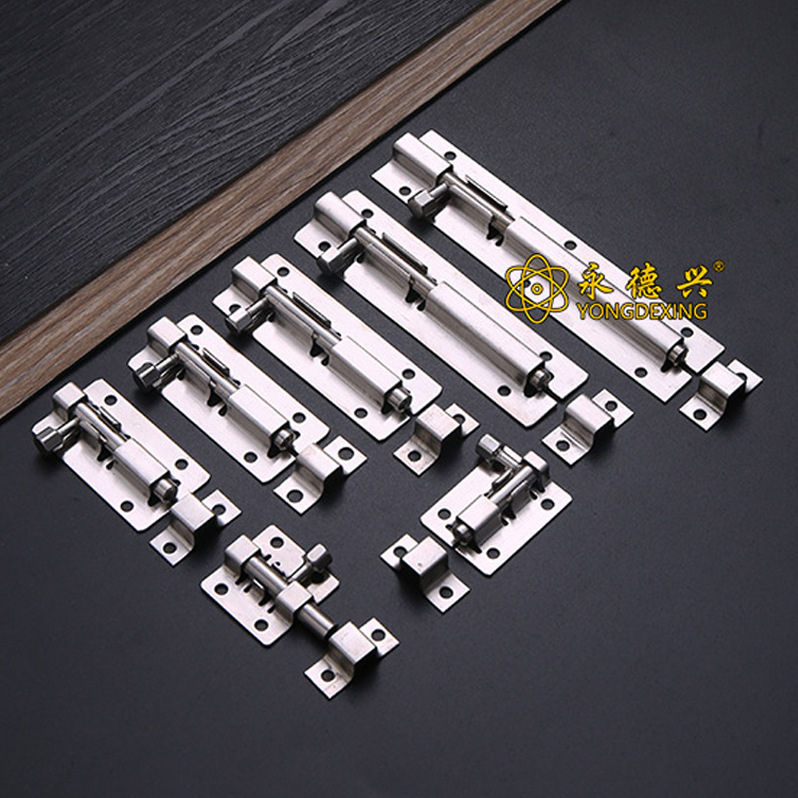 Stainless steel thickened door bolt 3 inch 4 inch 5 inch 6 inch 8 inch door bolt anti-theft door Chinese Bolt door and window accessories