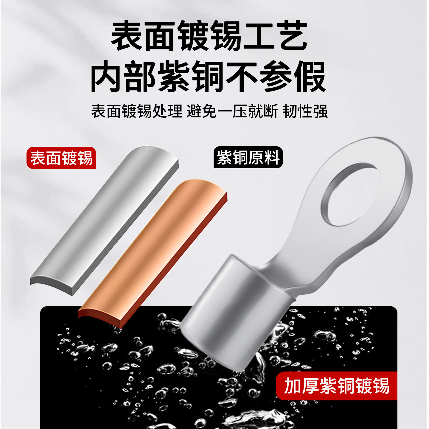 Cnxi Huaxi Technology Rnb Cold-Pressed Terminal Round Terminal Block O-Shaped Bare Terminal Copper National Standard Factory Direct Supply