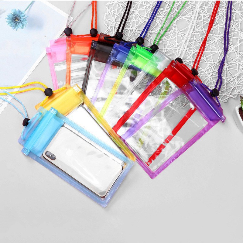 Скидка 70% на запечатанный многоцветный водонепроницаемый чехол для мобильного телефона с сенсорным экраном, утолщенный ПВХ прозрачный водонепроницаемый чехол на липучке