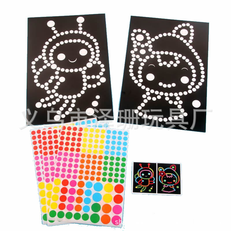 Children's flat dot mosaic stickers kindergarten handmade stickers DIY creative gifts parent-child activities
