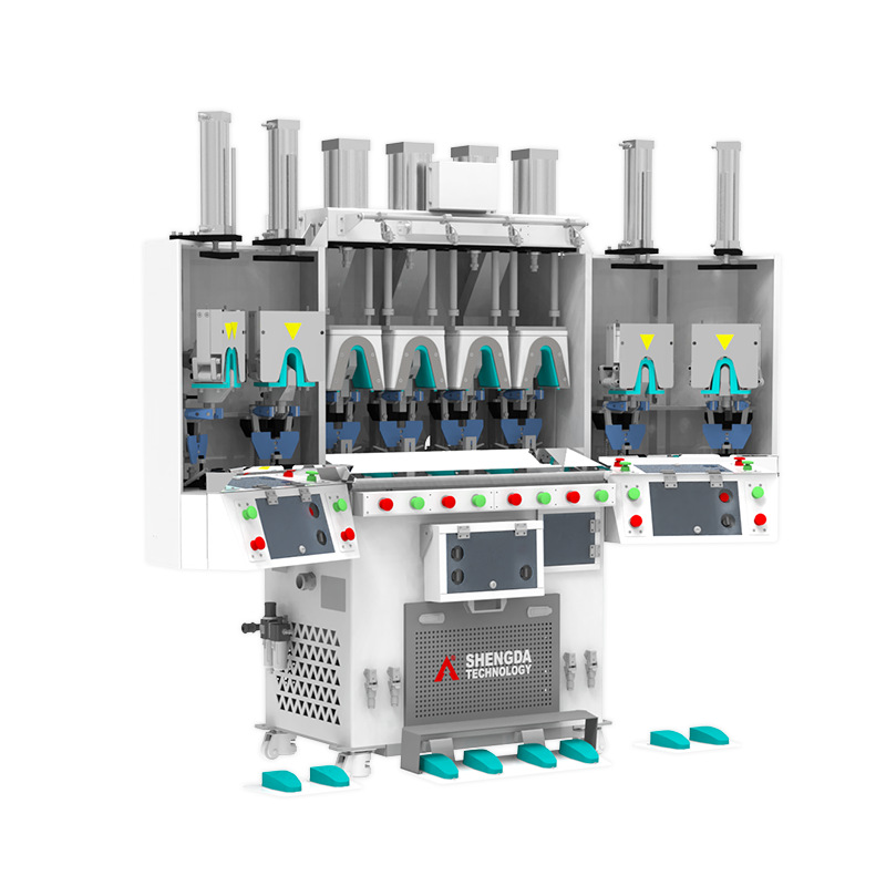 Шэнда Технология Гуандун, автоматическая машина для формовки пятки с четырьмя подогревами и четырьмя охлаждениями, прямая продажа от фабрики