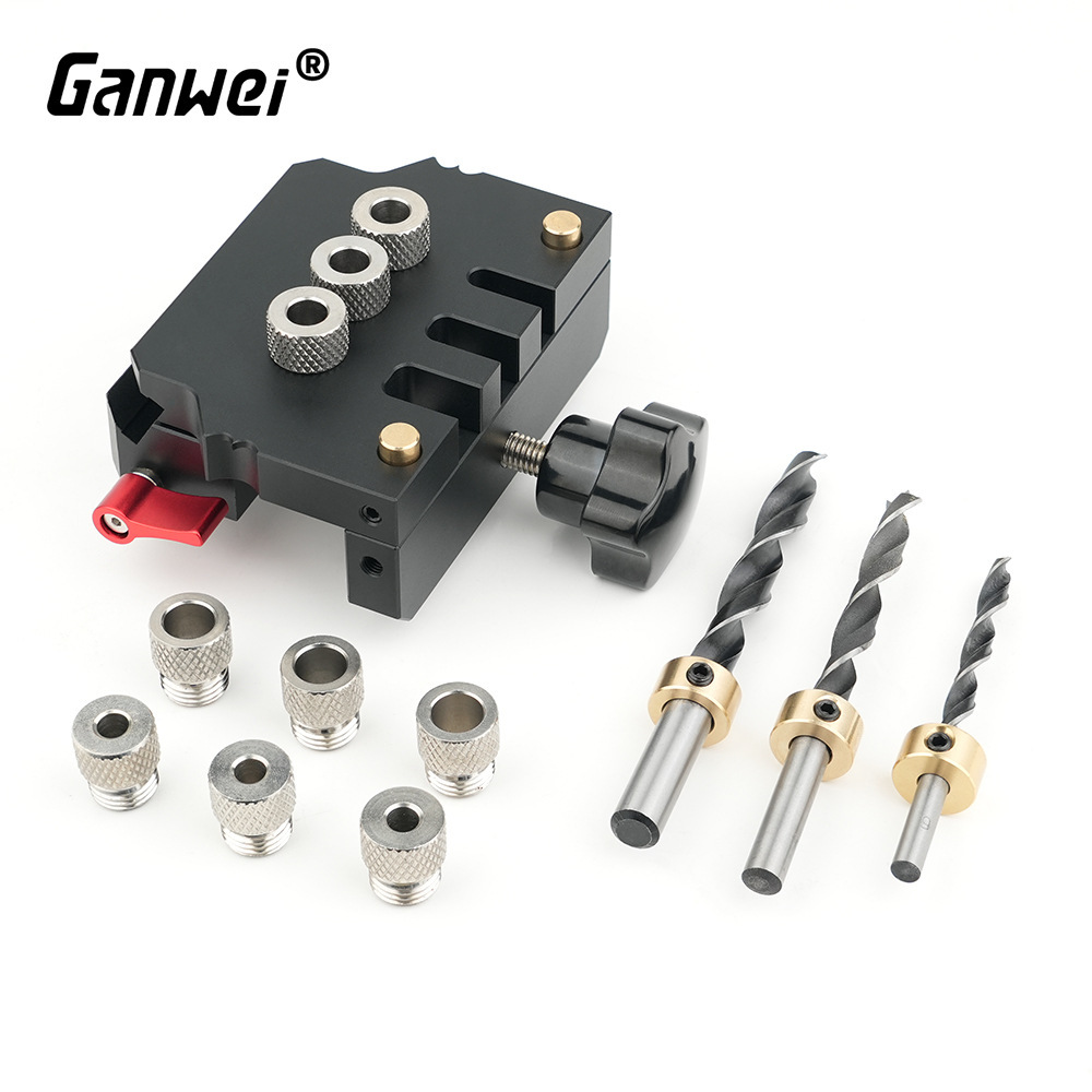 Woodworking New Aluminum Alloy High Tenon Panel Round Wood Tenon Puncher Precision Automatic Centering Tool Round Wood