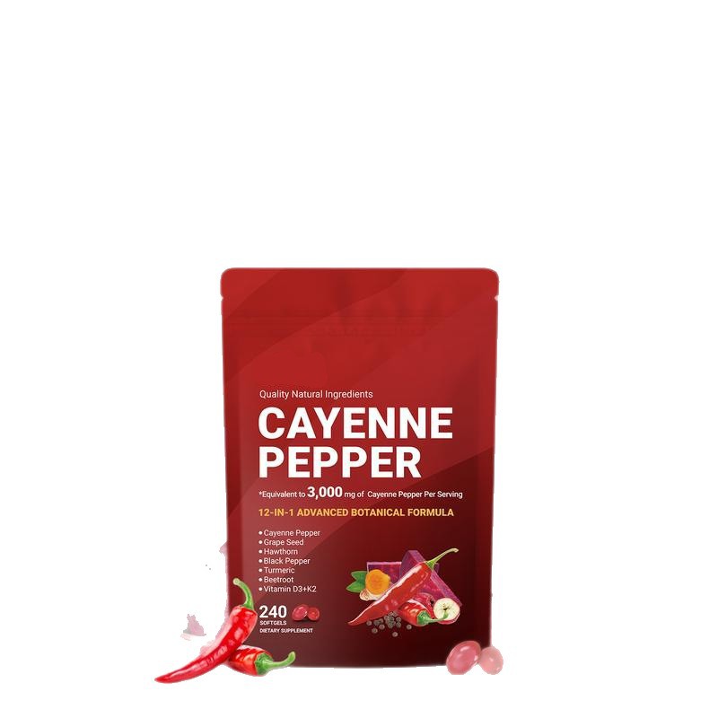 Cross-Border In-Stock Vitamin D3+K2 Capsules Cayenne Pepper Chili Capsules 240 Capsules Direct Sales from the Source Tk