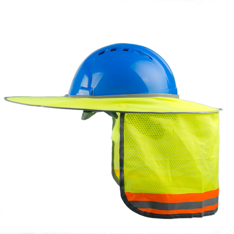 Safety Helmet Sun Visor Summer Sun Protection Breathable Reflective Construction Site Safety Helmet Sun Protection Sunshade for Men