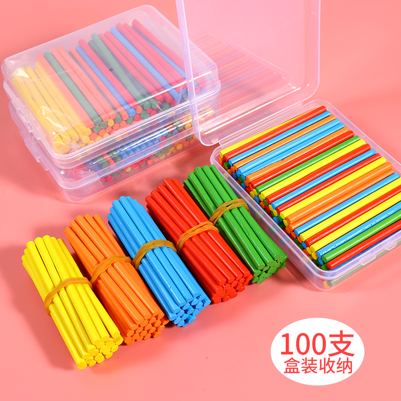 Boxed 100 Counting Stick Math Stick Pupils First and Second Grade Counter Addition and Subtraction Counting Teaching Aware