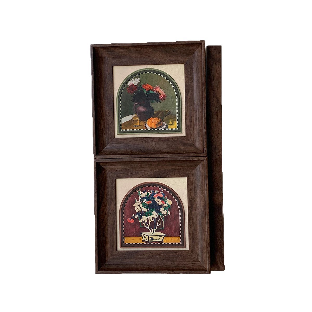 French Retro Living Room Corner Hanging Painting, High-End Square Sofa Background Wall Hanging Painting, Antique Style Dining Decoration Painting