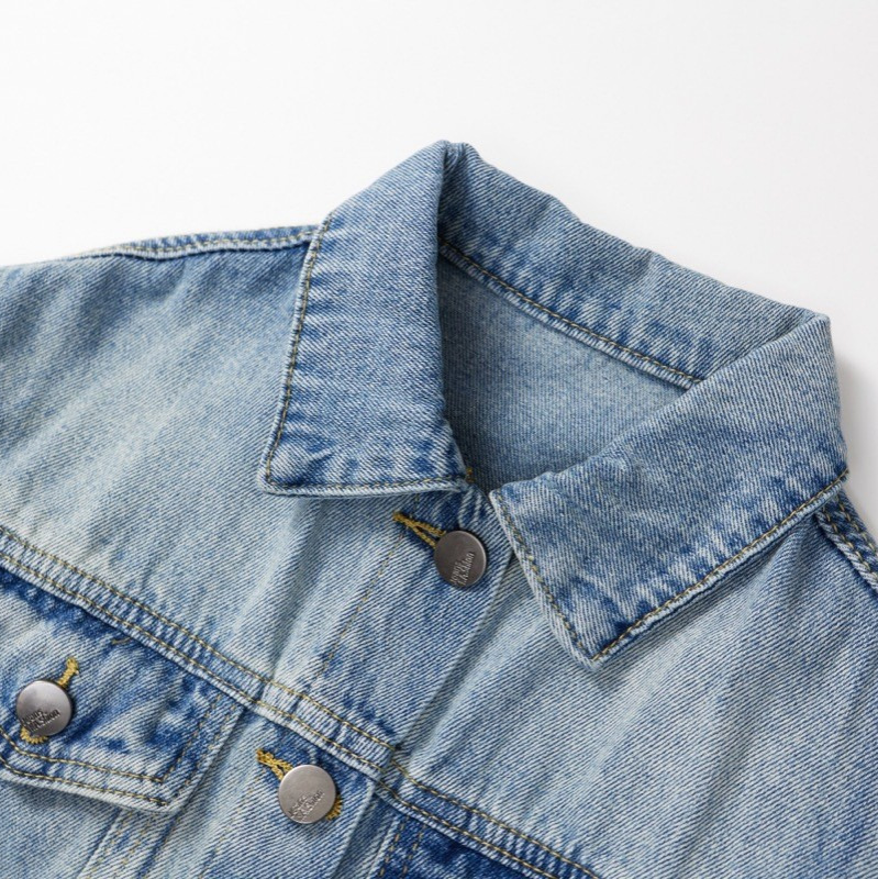Big Sale Kidsren's Denim Jacket 2023 Autumn New Style Girls Korean Style Gradient Style Lapel Jacket Top