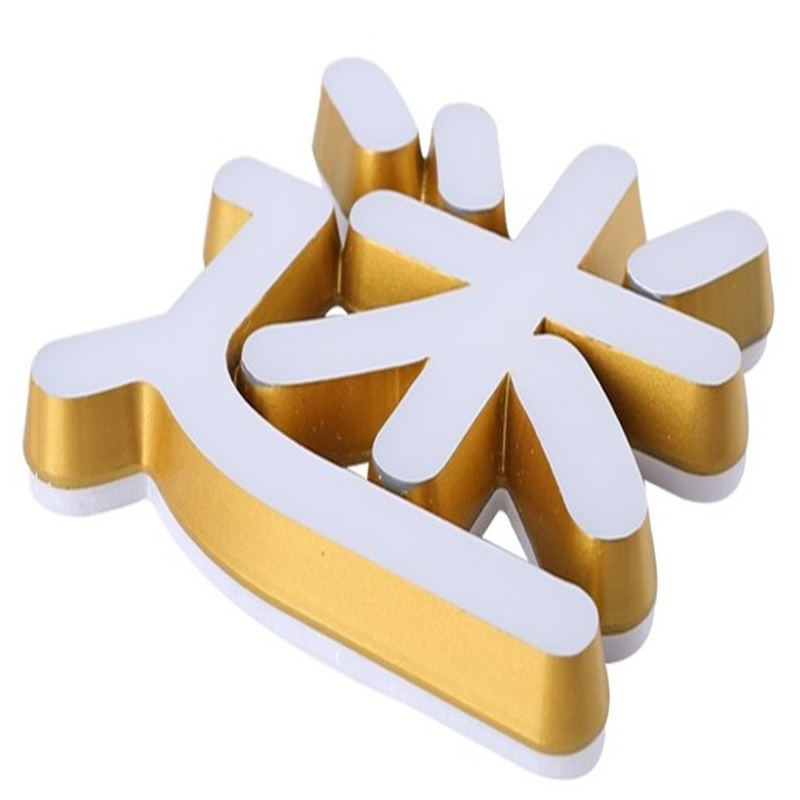 Outdoor door head acrylic luminous mini word stainless steel mini positive back luminous word led door head sign customization