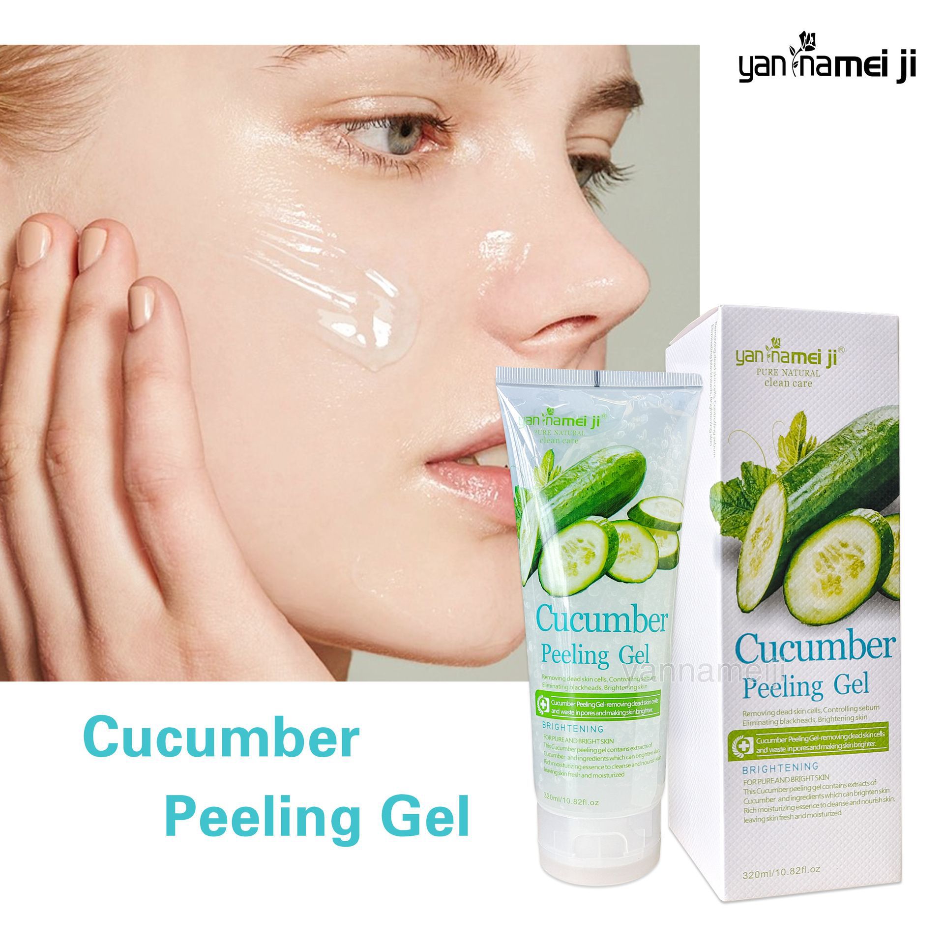 Foreign Trade Red Pomegranate Exfoliating Apple Cucumber Exfoliating Gel Scrub Facial Body Gentle Brightening Gel
