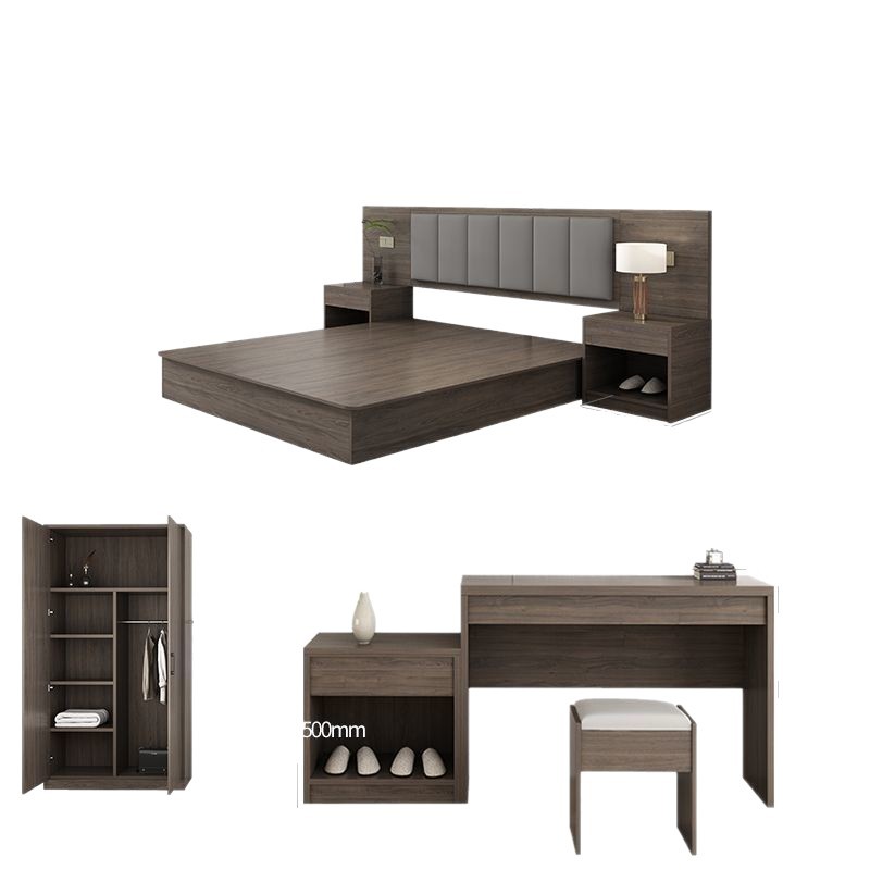 Hotel Furniture Standard Room Full Set Hotel Bed Apartment B&B Simple Modern Double Bed Rental Room Special Bed