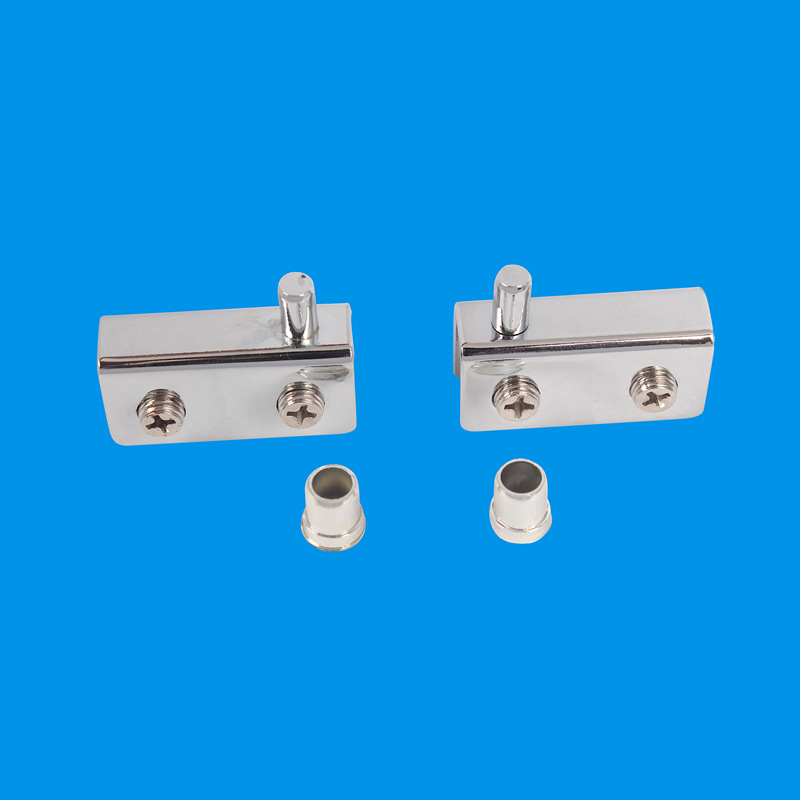 The upper and lower hinges of the glass door can clip 8mm chrome-plated cabinet door shaft glass door shaft