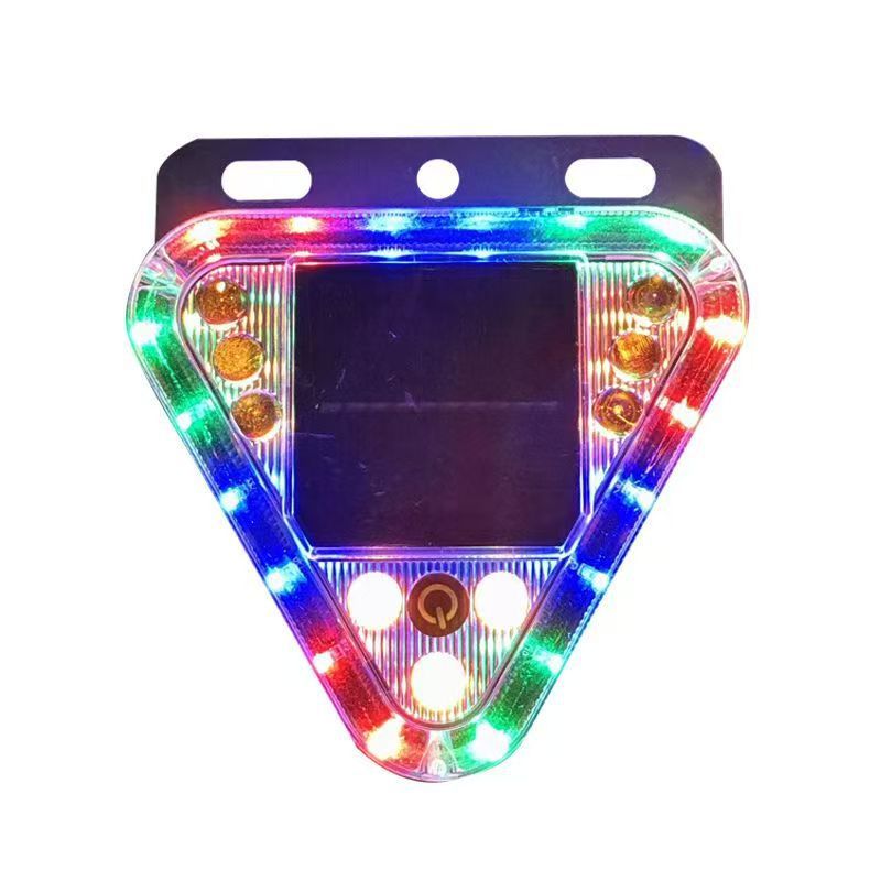 Car rear-end collision prevention solar warning flash light truck led tail light wiring-free display wide motorcycle warning flash