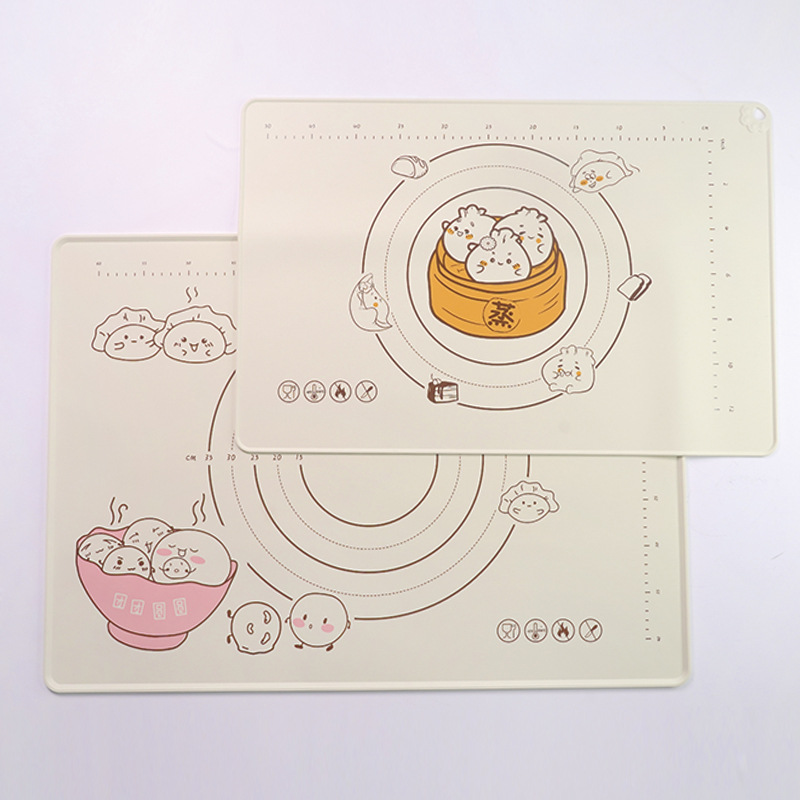 Liquid Silicone Thickened Non-slip Food-grade Non-stick Baking Rolling Noodles Cartoon Mating Multi-functional Chopping Board Mat
