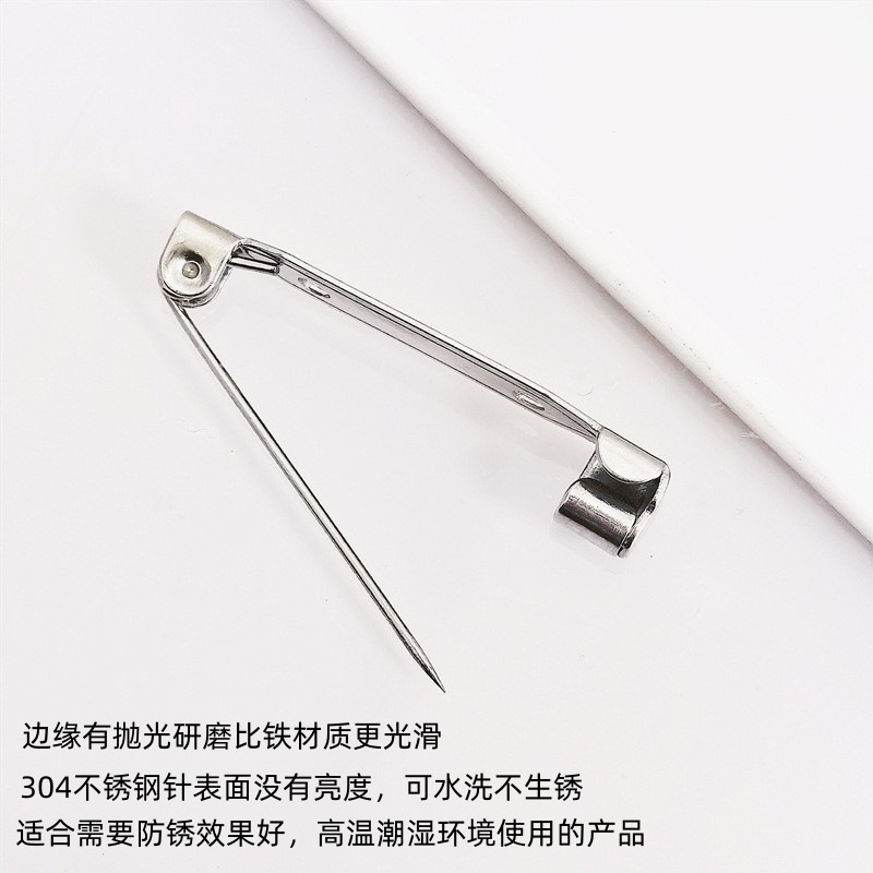 Wholesale Stainless Steel Needles, Korean Style Brooches, Smooth and Non-Harming Fabric, Thick Clothing Pins, Fabric Corsage Pins