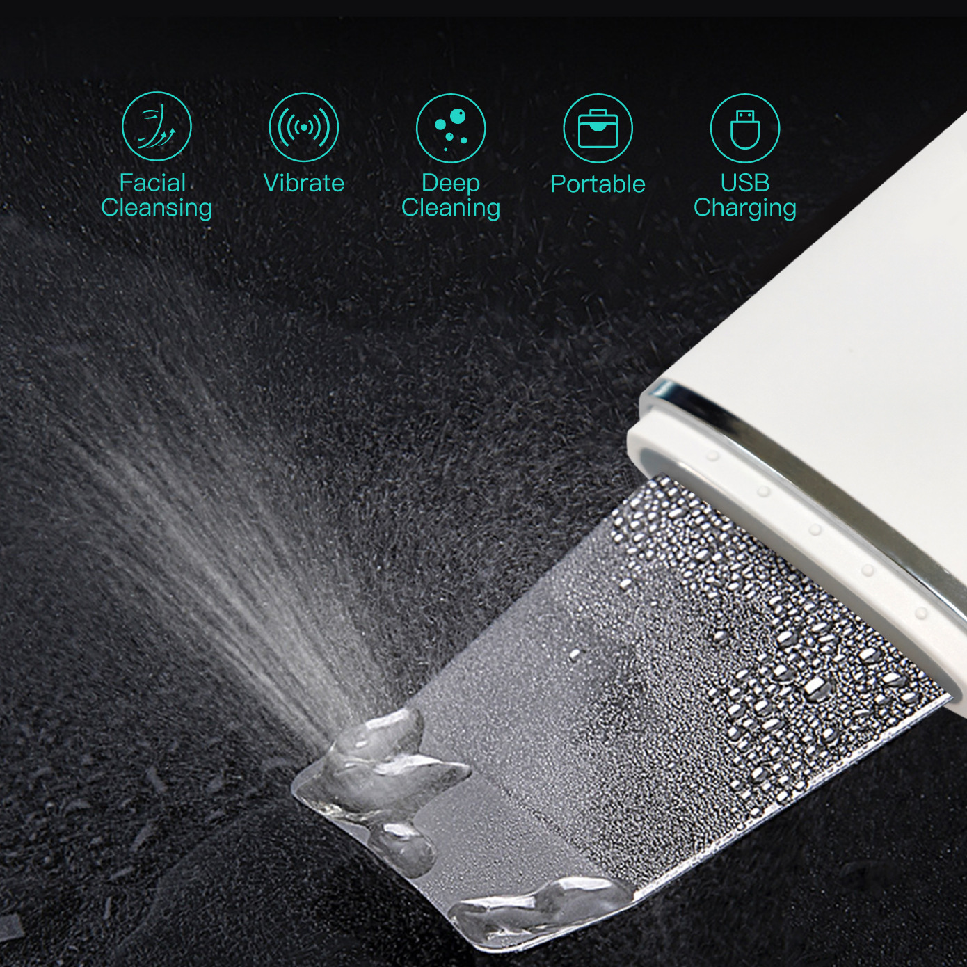 Ultrasonic Exfoliation Facial Cleansing Pore Scraper Beauty Instrument Home Skin Cleaning Device