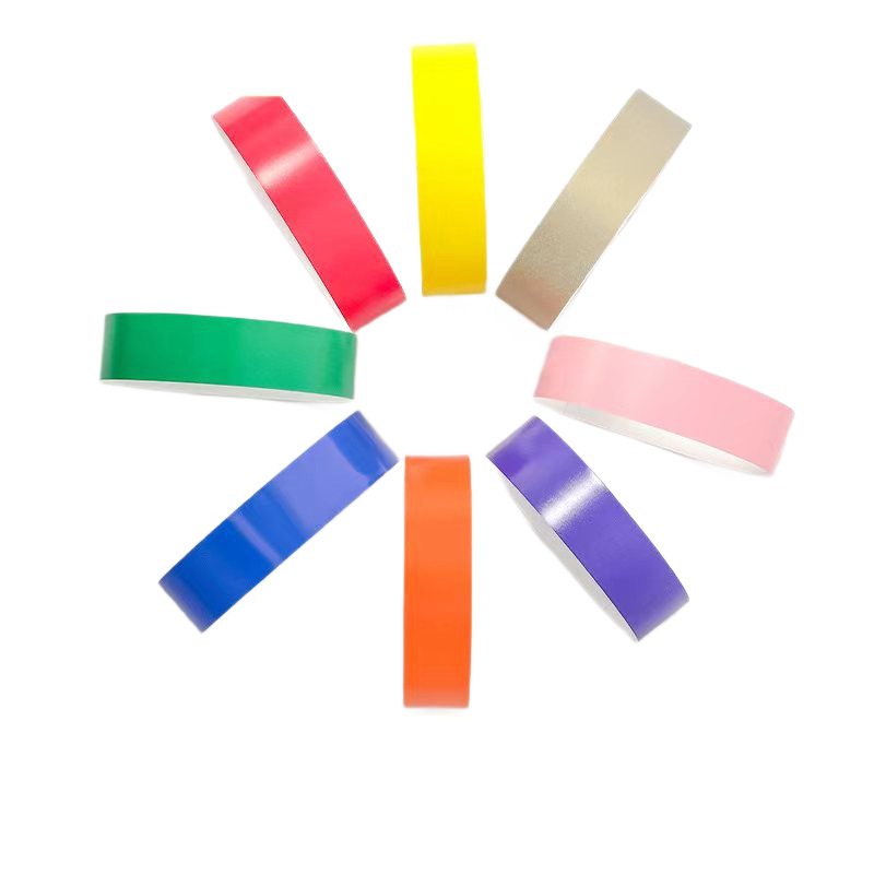 New Disposable Bracelet Amusement Park Kidsren's Waterproof Wristband Ribbon Ticket Fluorescent Pure Color Colorful Jewelry Ring