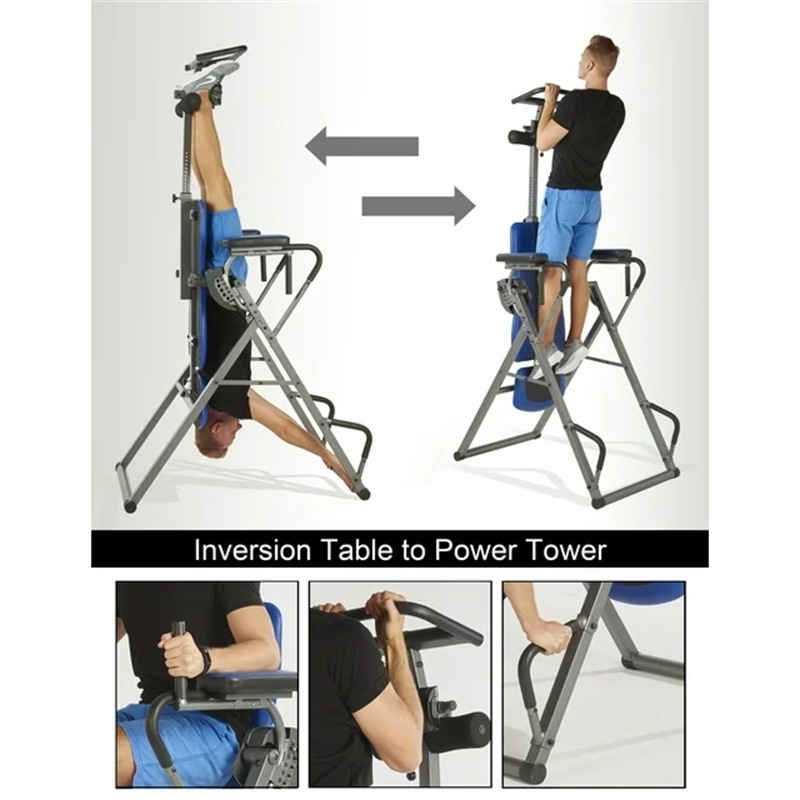 Factory Direct Supply Home Multifunctional Inversion Machine Indoor Fitness Equipment Stretching Nine-Function Massage Inversion Machine Hanging Upside down