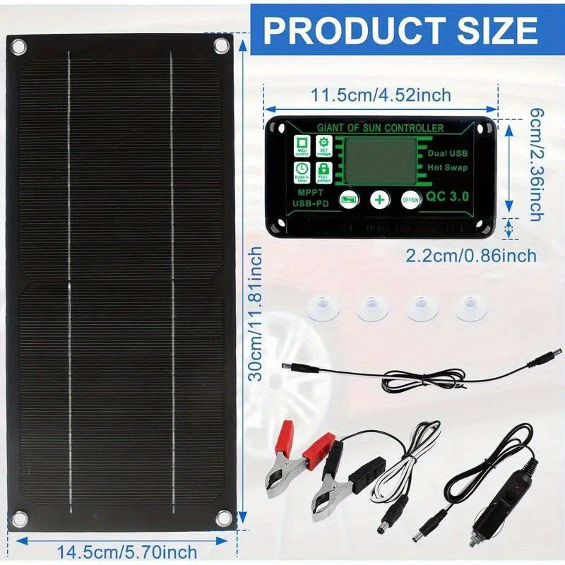 2026 New Cross-Border Dropshipping 600W Solar Panel R Monocrystalline Silicon 100A Controller